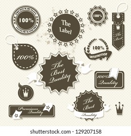 Set of vintage retro premium quality badges and labels