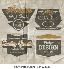 Set of vintage retro premium quality badges and labels