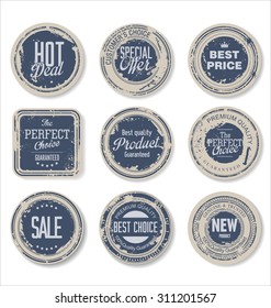 Set of vintage retro premium quality badges and labels