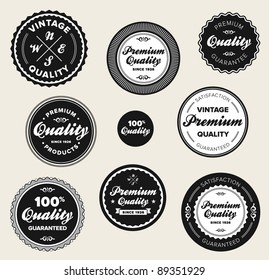 Set of vintage retro premium quality badges and labels