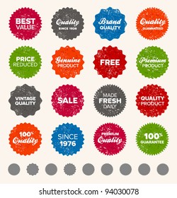 Set of vintage retro premium quality badges and labels