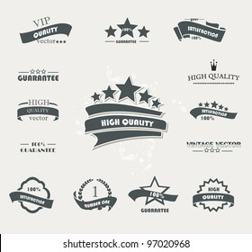 Set of vintage retro premium quality badges and labels