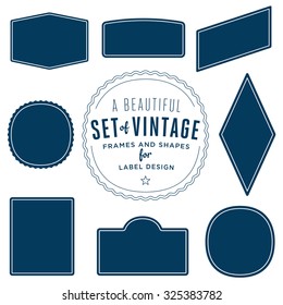 Set Of Vintage Retro Shapes For Label Design