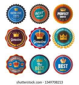 Set Vintage Retro Vector Logo for banner, poster, flyer. Stock vector illustration of a retro badge