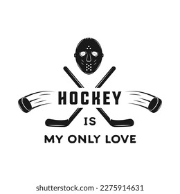 Set of vintage retro winter sport hockey emblem, logo, badge, label. mark, poster or print. Monochrome Graphic Art. Vector Illustration. Engraving style	