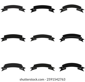 Set of Vintage Ribbons: Elegant Retro-Style Ribbons for Crafts, Scrapbooking, and Decoration