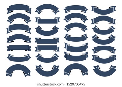 Set of Vintage Ribbons Vector Design