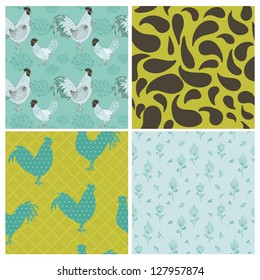 Conjunto de Antecedentes Vintage - para diseño y libro de recortes - en vector