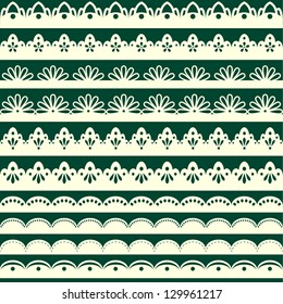 Set of vintage seamless borders