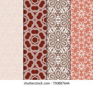 set of vintage seamless geometric pattern. vector illustration. design for wallpaper, interior, fabric print, textile
