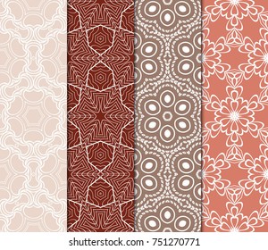 set of vintage seamless geometric pattern. vector illustration. design for wallpaper, interior, fabric print, textile