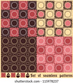 Set of vintage seamless pattern, the idea for the menu