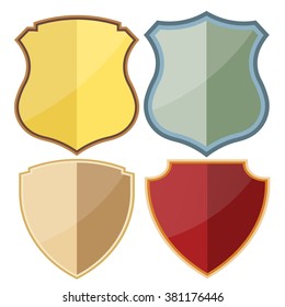set of vintage shields