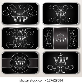 Set of vintage silver Vip cards