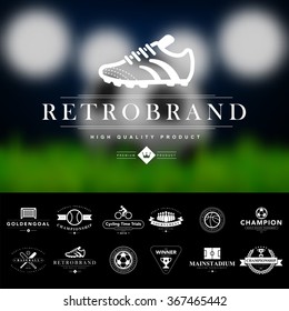 Set of vintage sport badges and labels.Vector eps10