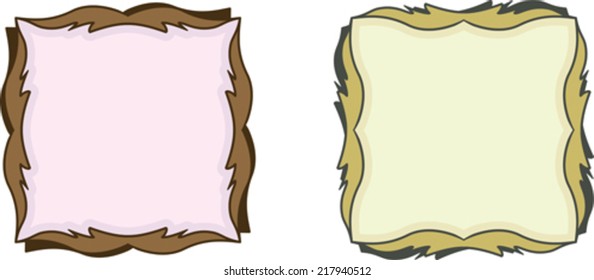 Set of vintage square stickers