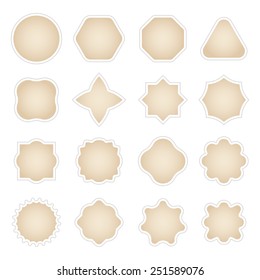 Set of vintage stickers border in frame for messages.