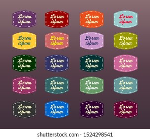Set of vintage stickers in muted tones for sale, website or mobile app