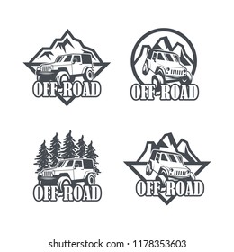 set of vintage style outdoor logo, emblems, badges, design elements.
