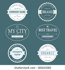 Set of vintage styled design Hipster logo icons.