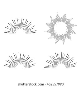 Set of vintage sunburst