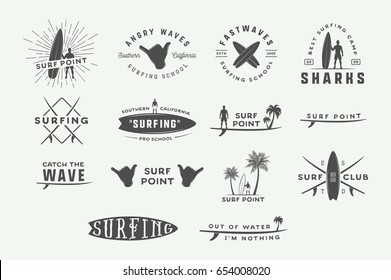 Surf surfers wave logo design template for brand or company and other  13431504 Vector Art at Vecteezy
