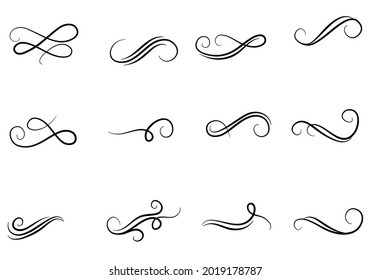 Set of Vintage Swirl Decor