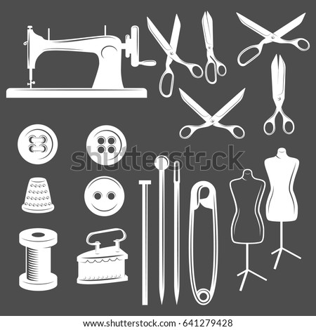 Set of vintage tailor labels, badges and design elements