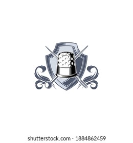 Set of vintage tailor labels  emblems and designed elements. tailor shop theme vector