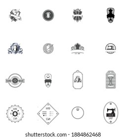 Set of vintage tailor labels  emblems and designed elements. tailor shop theme vector