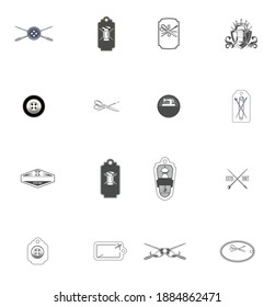 Set of vintage tailor labels  emblems and designed elements. tailor shop theme vector
