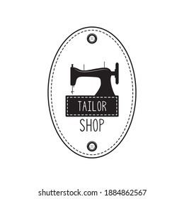 Set of vintage tailor labels  emblems and designed elements. tailor shop theme vector