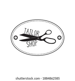 Set of vintage tailor labels  emblems and designed elements. tailor shop theme vector