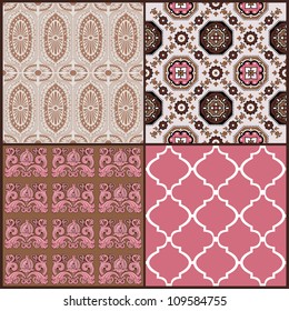 Conjunto de fondos de mosaicos antiguos - elementos de diseño para el scrapbook - en vector