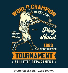 Set of vintage t-shirt graphic designs, print stamps, baseball typography emblems, sports logos, Creative design, Vector