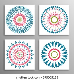Set vintage universal different eastern patterns. Endless texture can be used for wallpaper, fills, web page background, surface clothes, scrapbooking, cardmaking. Retro geometric ornament.