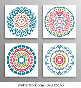 Set vintage universal different eastern patterns. Endless texture can be used for wallpaper, fills, web page background, surface clothes, scrapbooking, cardmaking. Retro geometric ornament.