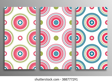 Set vintage universal different seamless eastern patterns (tiling). Endless texture can be used for wallpaper, web page background, surface clothes, scrapbooking, cardmaking. Retro geometric ornament.