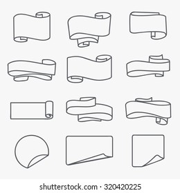 Set von Vintage-Vektorabzeichen-Formen, Sammlung von Designelementen zur Erstellung von Retro-Logos