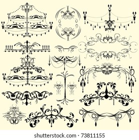 set of vintage vector elements