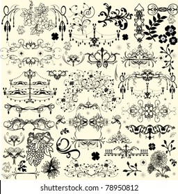 set of vintage vector elements