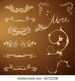 Set of vintage vector elements