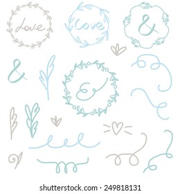 Set of vintage vector elements for your design