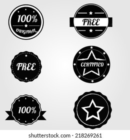 Set of vintage vector labels