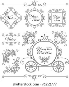 set vintage vector ornaments