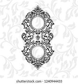 Set of vintage vector ornaments for holiday cards and wedding invitations.