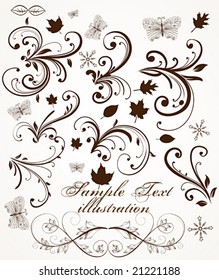 Set of vintage vector patterns for design.