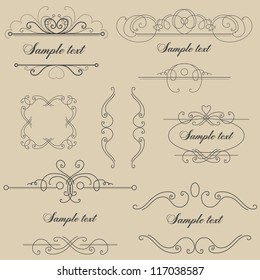 Set of vintage vignettes