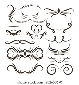 Set of vintage vignettes. Vector illustration