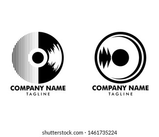 Set of Vinyl Record Logo Template Design Vector